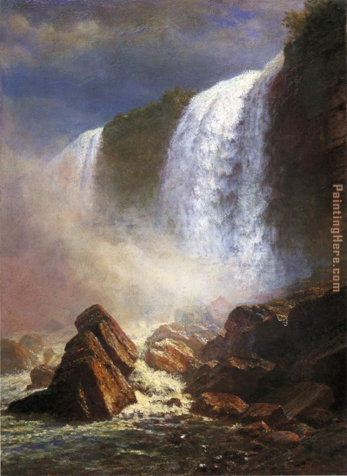 Falls of Niagara from Below painting - Albert Bierstadt Falls of Niagara from Below art painting